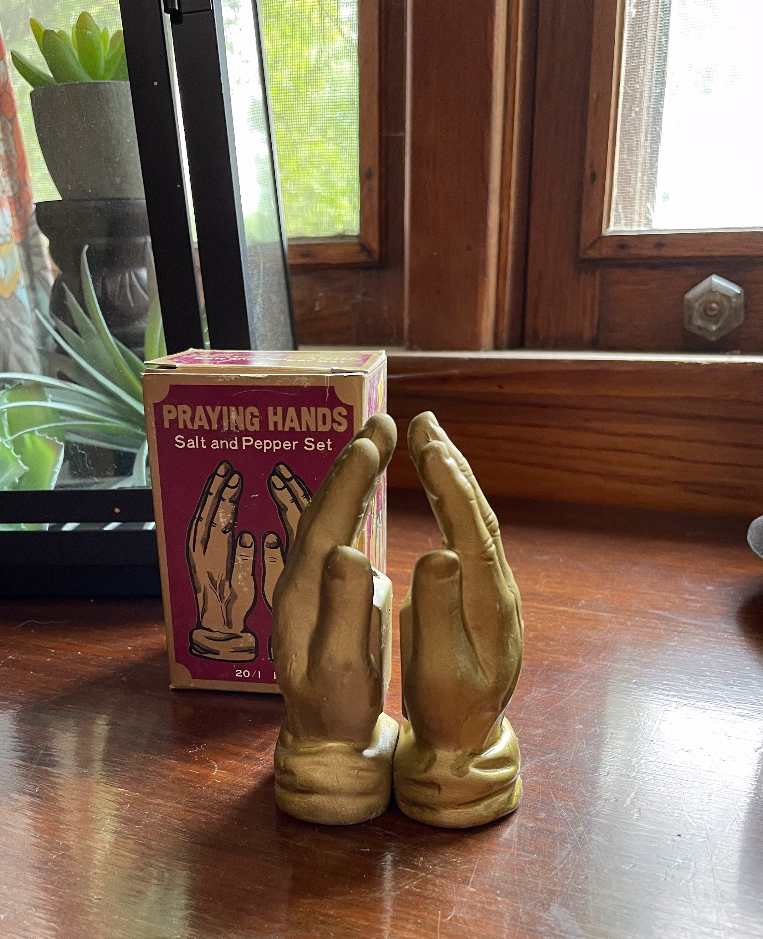Vintage Salt & Pepper Shaker, Praying Hands