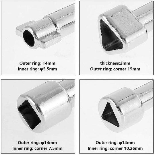 Multifunctional utility key cross triangle key for water gas box medicine cabinet electric key opener