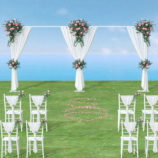 6M Wide Garden Plant Flower Stand Frame, Adjustable Wedding Backdrop Stand Iron Pole Balloons Holder