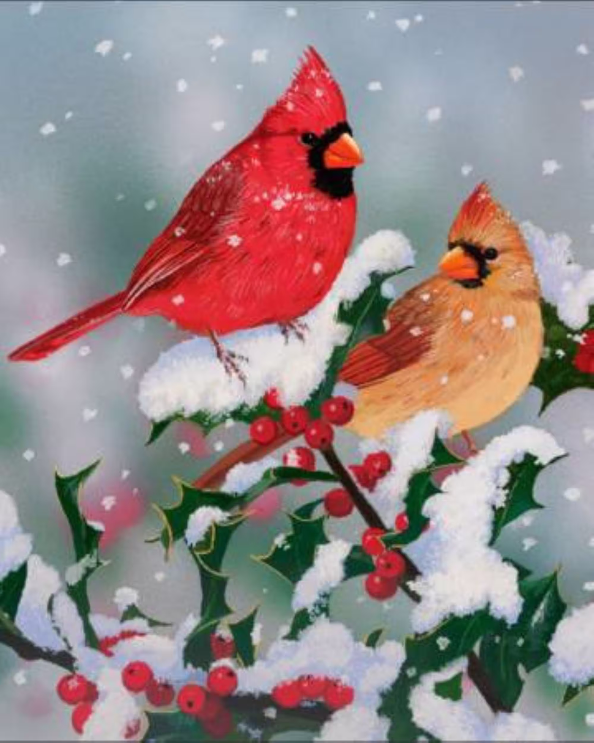 Winter Companions Birds 36In X 44In Panel Digital From Four Seasons David Textiles