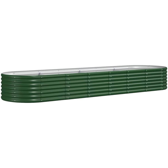 Vidaxl - Garden Planter Powder-coated Steel 296x80x36 cm Green Green