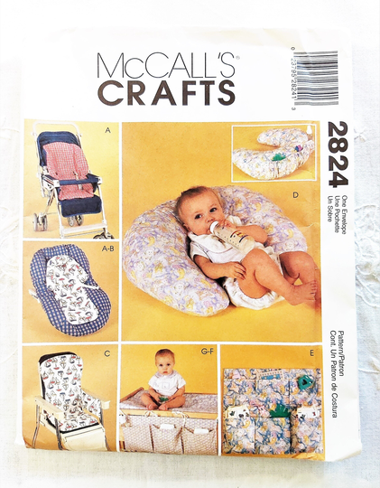 Baby Home & Travel Accessories, Pocket Organizers, Nursing Support, High Chair Cushion, Car Seat Cushion - Uncut Mccall's 2824