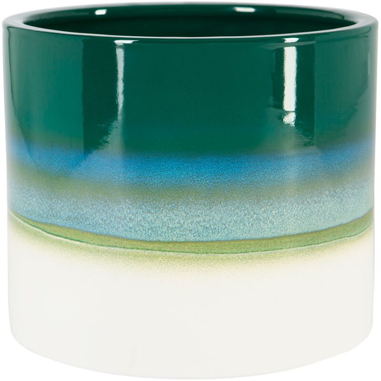Nicola Spring - Reactive Glaze Plant Pot - 15.5cm - Emerald