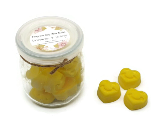 Cinnamon & Orange Scented Soy Wax Melts - Fragrant 16 Pieces Eco Friendly Candle Intention Manifest Chakra Gift