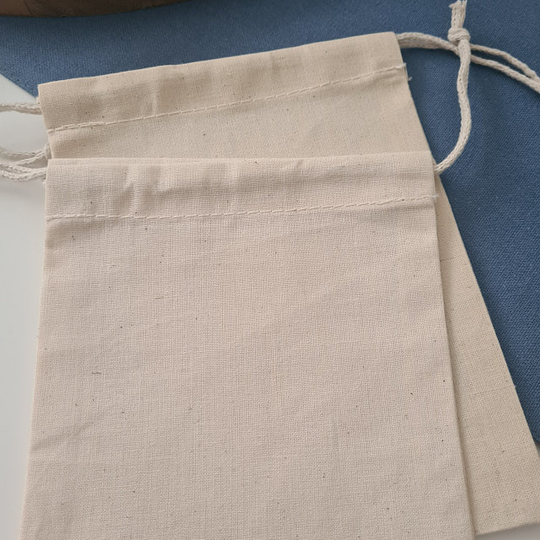 Canvas Cotton Double Drawstring Bags. Thick Fabric Reusable Muslin Premium Quality. Best For Storage & Packaging