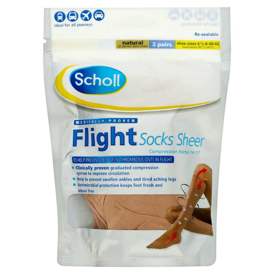 Scholl Sheer Flight Socks Size 6.5 8