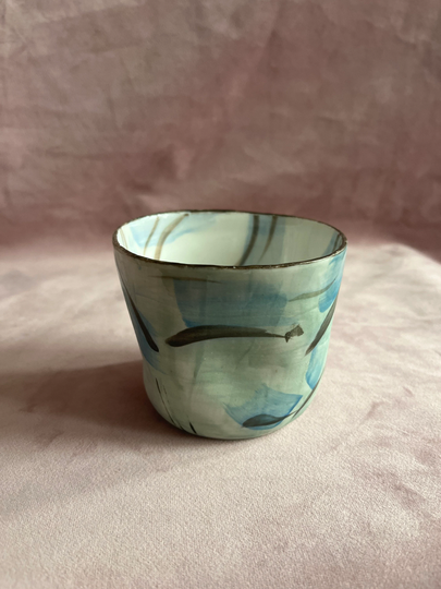 Beautiful Flowers Pot Hand Painted