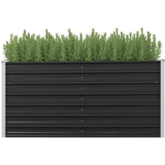 Topdeal - Garden Planter Anthracite 160x40x77 cm Galvanised Steel VDTD29851
