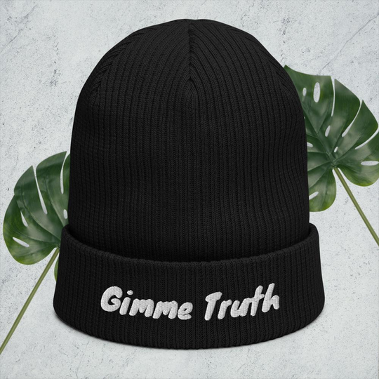 Gimme Truth Organic Beanie|Organic Cotton|Winter Hats|Snowboard Beanies|Truth Hats|Eco Friendly|Winter Clothes|Conscious Hats|Nonconformist