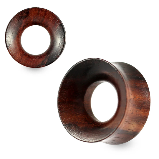 Black Iron Wood Tunnels- Organic Gauges- Saddle Plugs & Tunnels | 6mm - 24mm Sizes Available Price For 1 Piece