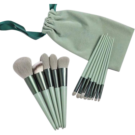 13PCS Makeup Brush Kit with Storage Bag For Foundation Loose Powder Blush Concealer Eyeshadow Eyebrow Cosmetics Brushes Set