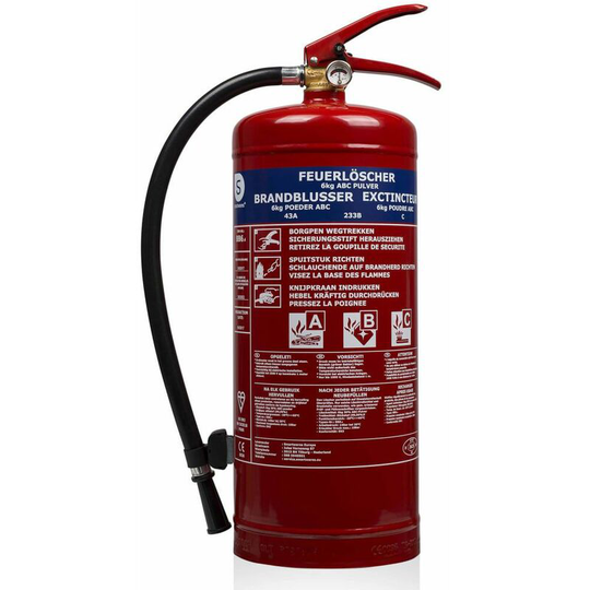 Smartwares - Powder Fire Extinguisher BB6 6 kg Class abc Steel 10.014.72