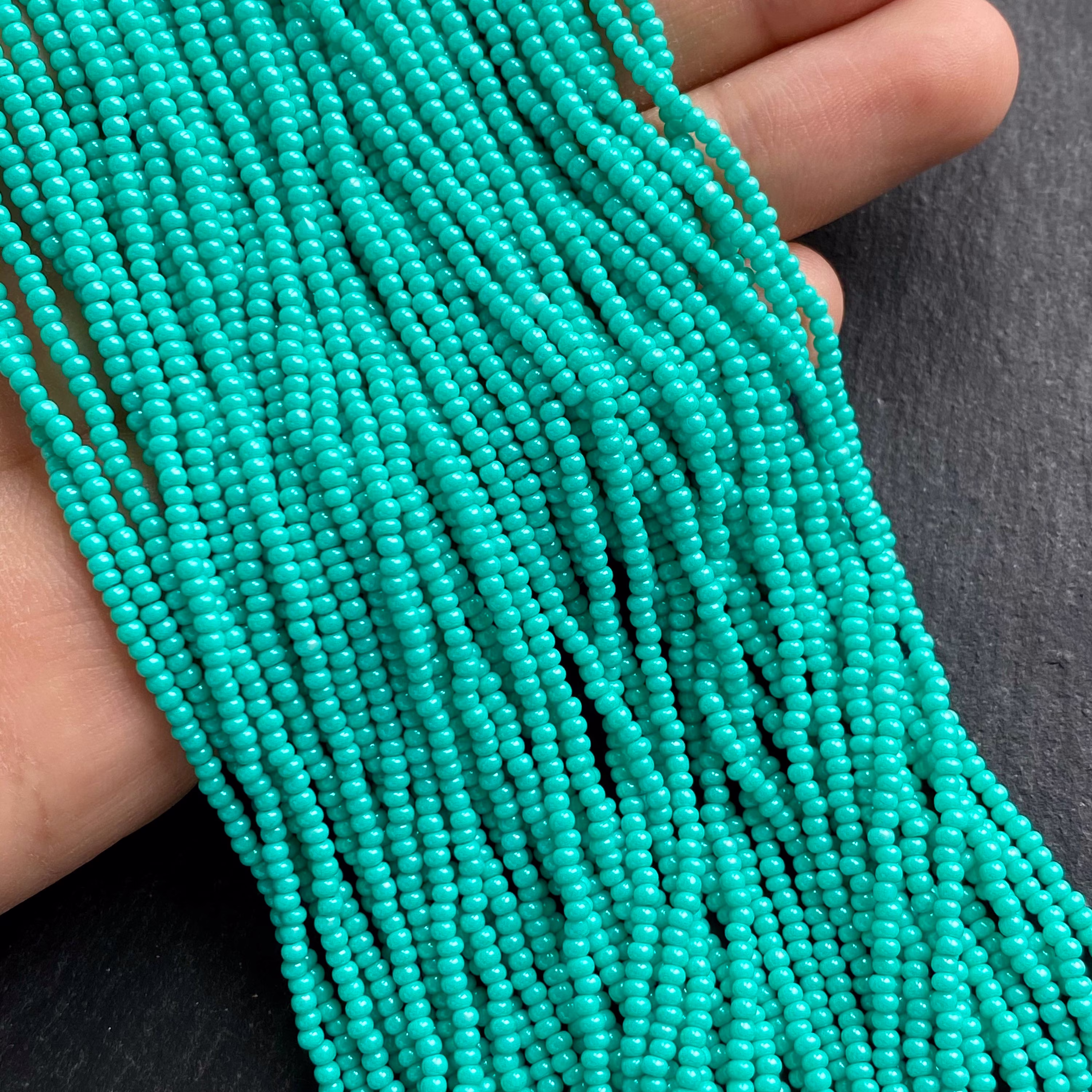Spring Green Preciosa Seed Beads, 11/0 Czech One Hank Bulk Tiny Glass Beads