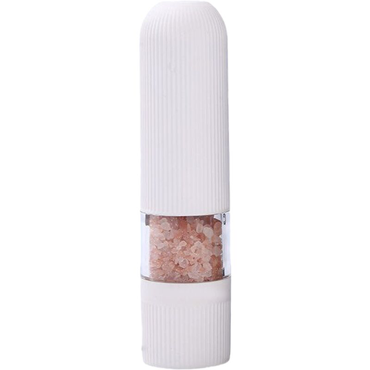 Fvbjd - Electric Salt and Pepper Grinder Set - Battery Operated Handed Salt Pepper Mill with Bottom Cap White
