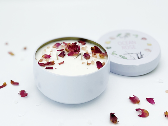 Aroma Vegan Soy Wax Essential Oil Rose Petal Candle,