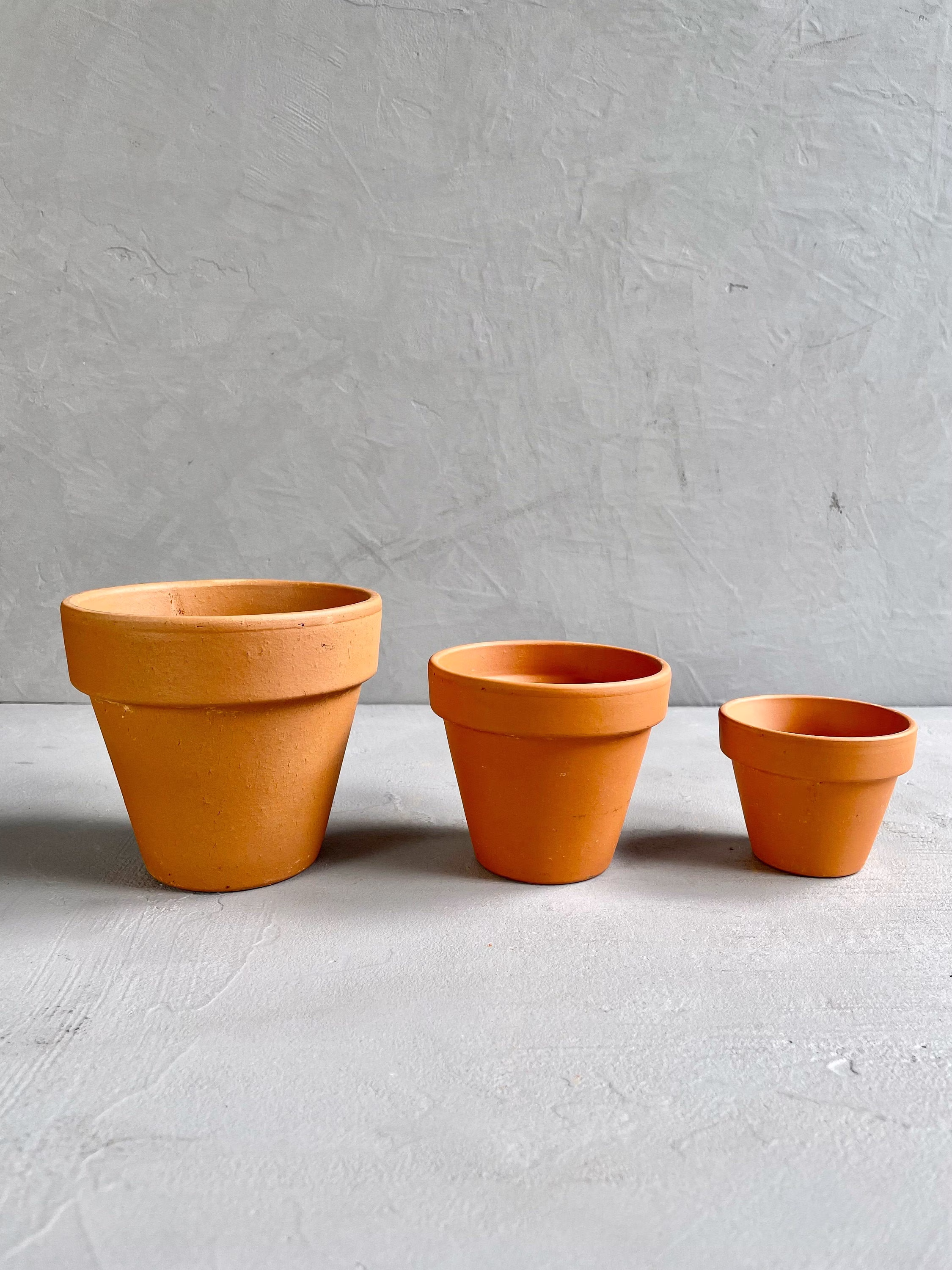 Terracotta Pot Selection | Natural Clay Planters Drainage Hole Classic Design Earthenware Suitable For Succulents & Cacti