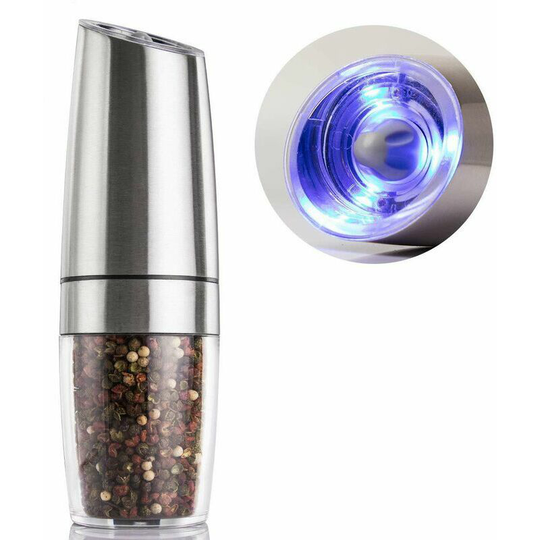 1Pcs Automatic Electric Pepper Grinder Professional Kitchen Tool Gravity Activated Electric Salt Mill For Grinding Pepper, Sea Salt And Other Small