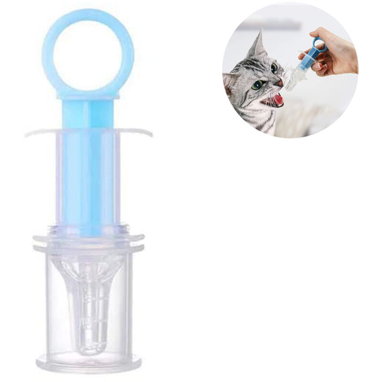 Pet Medicine Feeder, Syringe, Dropper Feeder, Feeding Utensil with Nipple Pacifier, Used for Feeding Potion or Other, blue