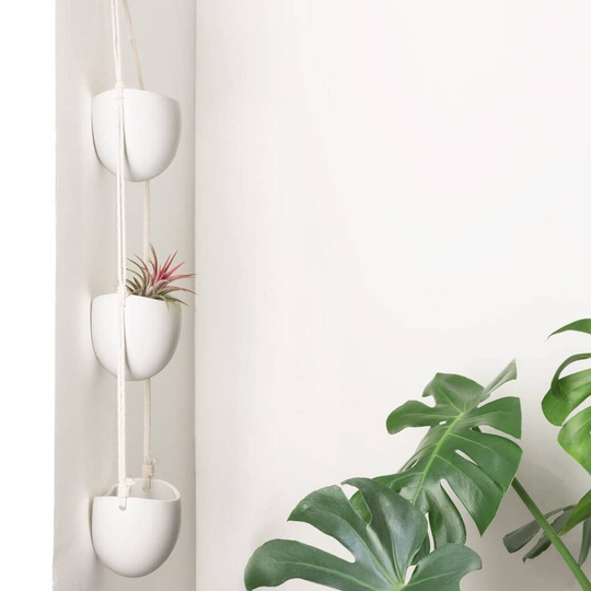 Ceramic Hanging Planter Three Tier Wall Plant Holder