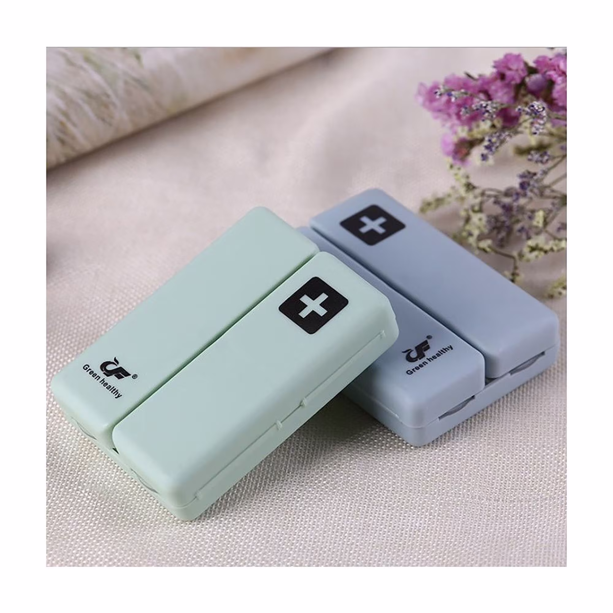 2Pcs Creative Folding Small Medicine Box, Portable Pill Case, 7 Day Weekly Pill Organizer, Large Capacity Box, Pill Storage Box, Container
