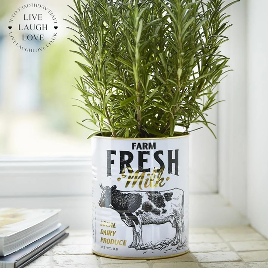 Vintage Country Style Storage Tin - Fresh Milk