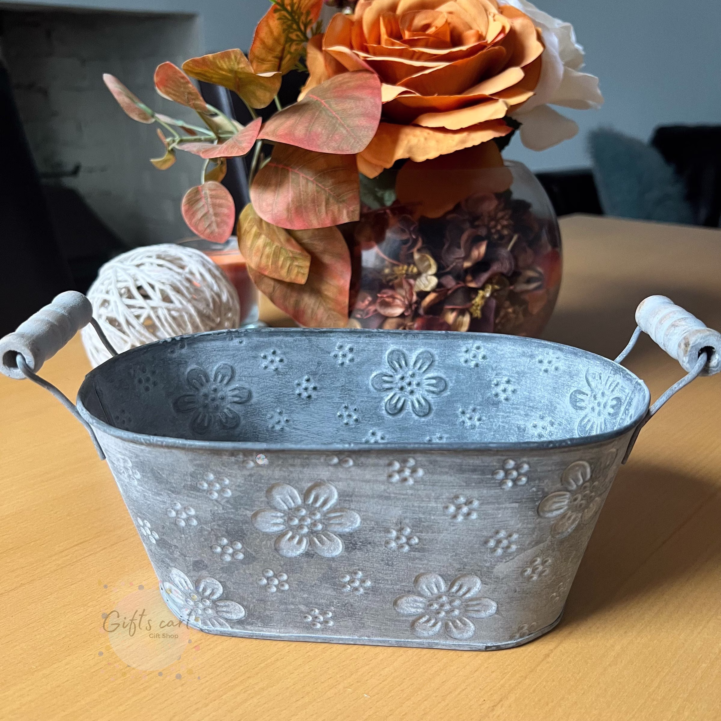 Outdoor Garden Planter Vintage Patterned Metal Bucket Flower Plant Pot Pots - 7 Variations UK