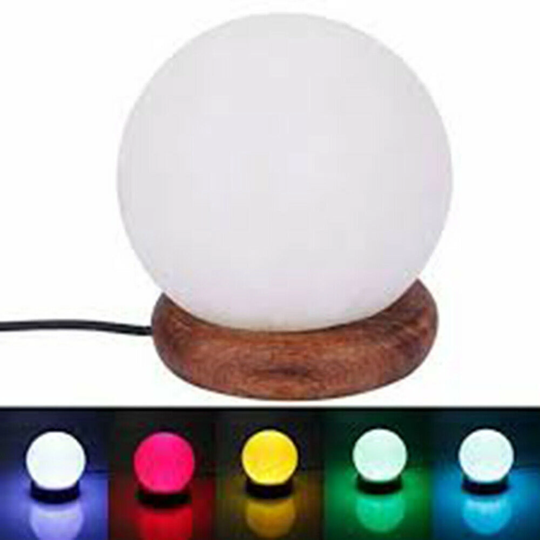 Himalayan Ball Salt Lamp Usb Led Colour Changing Hand Crafted Lamp, Bedroom Living Room Decor, Natural Ioniser, Halloween