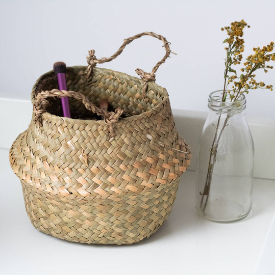 Seagrass Belly Storage Baskets Three Sizes Or Set