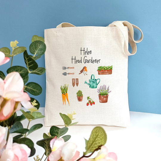 Personalised Head Gardener Tote Bag | Gardening Gifts Garden Lover