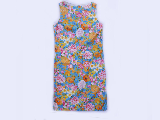 Vintage 70S Floral Shift Dress - 14
