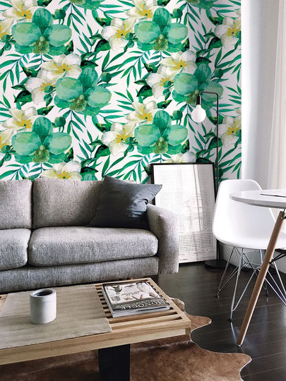 Tropical Floral | Removable Wallpaper Pattern #257
