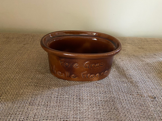 An Original French Vintage Brown Glazed Foie Gras Dish