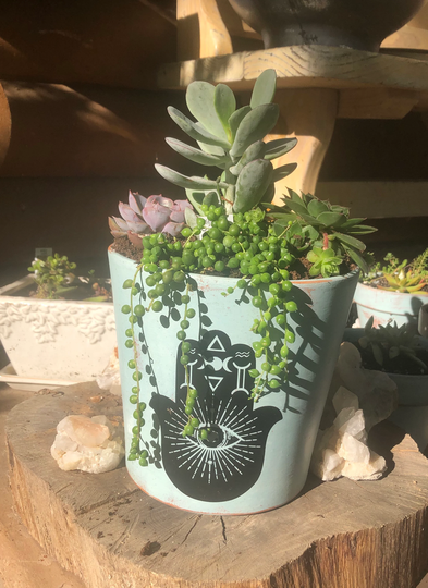 Personalized Planter, Planter Pot, Chalk Painted Couples Zodiac Flower Garden Decor, Indoor Outdoor