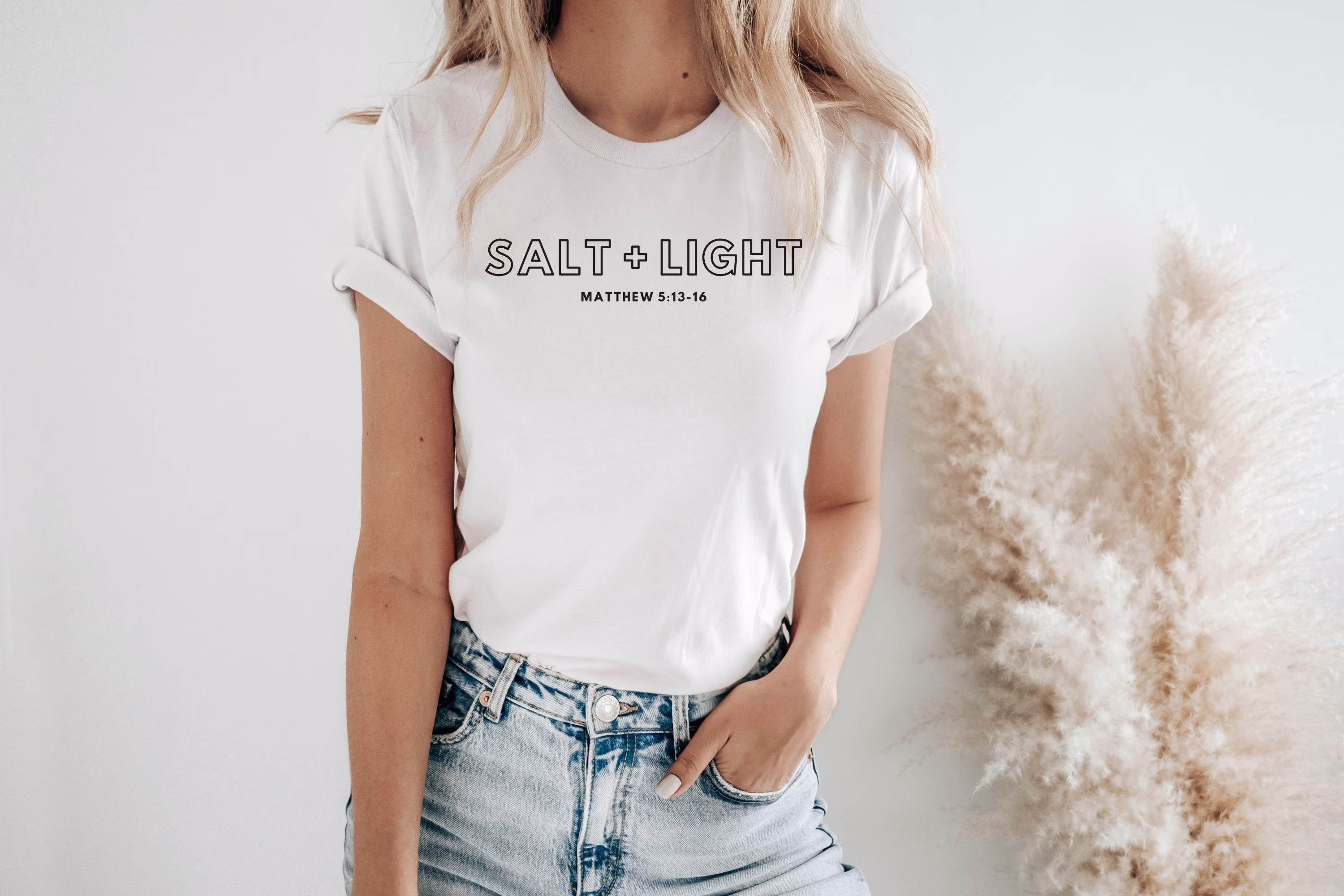 Salt + Light T-Shirt - Christian Apparel Unisex Short Sleeve Tee