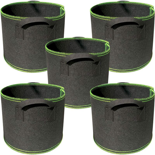 Grow Bags, Garden Plant Bags 5* 10 Gallon/40L Breathable Non Woven with Handles