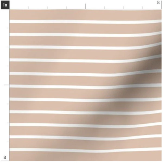 Stripes On Blush Fabric By The Yard | Striped Nursery Made To Order Organic