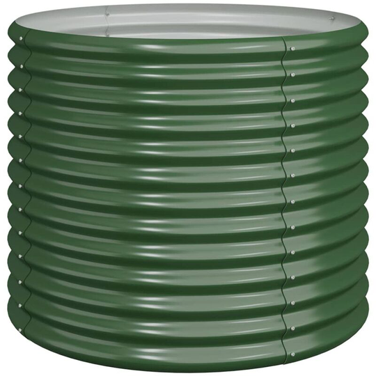 Vidaxl - Garden Planter Powder-coated Steel 80x80x68 cm Green Green