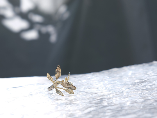 Fireflies | Tea Leaves Silver Ring| Designer Ring Engagement Wedding Gift Art Plant Special Creative Sterling
