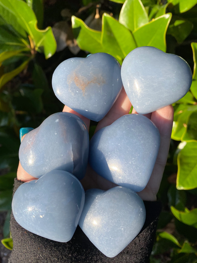 Angelite, Angelite Heart, Qty. 1