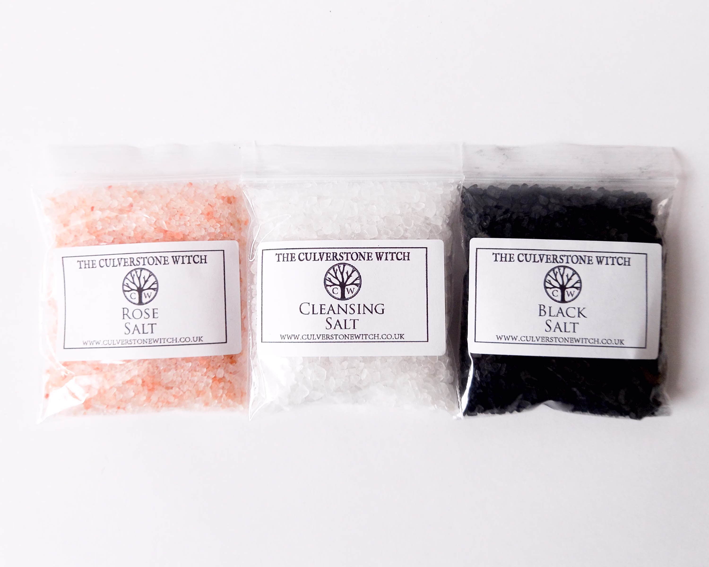 Set Of 3 X 50G Witch Salts - Witchcraft Kit , Spell Kit, Starter Beginners Solitary, Wicca, Casting, Baby Witch, Apothecary