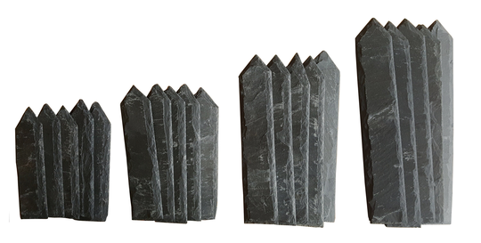Set Long Natural Slate Garden Plant Markers Label Tags Stakes Herb Vegetables Allotment Various Sizes
