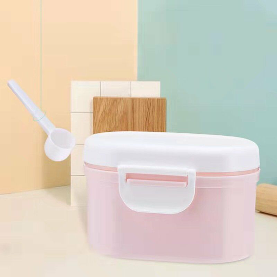 Milk Powder Dispenser Milk Powder Storage Box Portable Storage Container(Pink s)