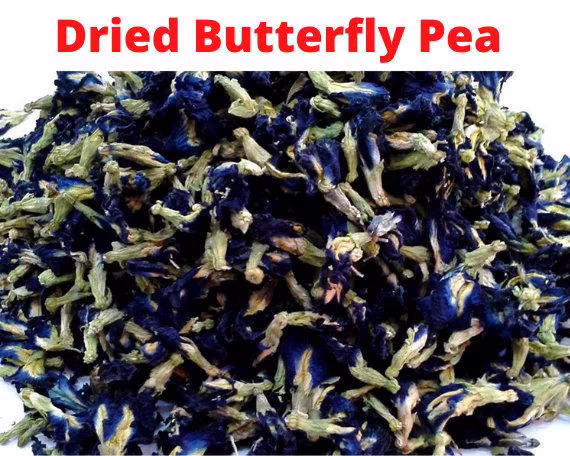 100% Organic Dried Blue Butterfly Pea Flower Clitoria Ternatea Herbal Tea/Dried Flowers & Powder/Non_Gmo Tea