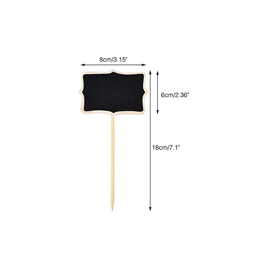 20 Pieces 18.6CM Wood Plant Label Outdoor Vegetable Garden Chalkboard Label Plant Marker