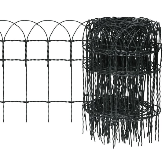 Vidaxl - Garden Border Fence Powder-coated Iron 25x0.4 m Green