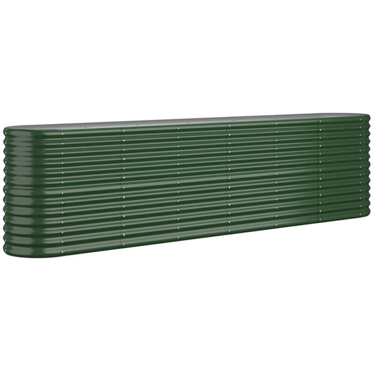 Vidaxl - Garden Planter Powder-coated Steel 260x40x68 cm Green Green