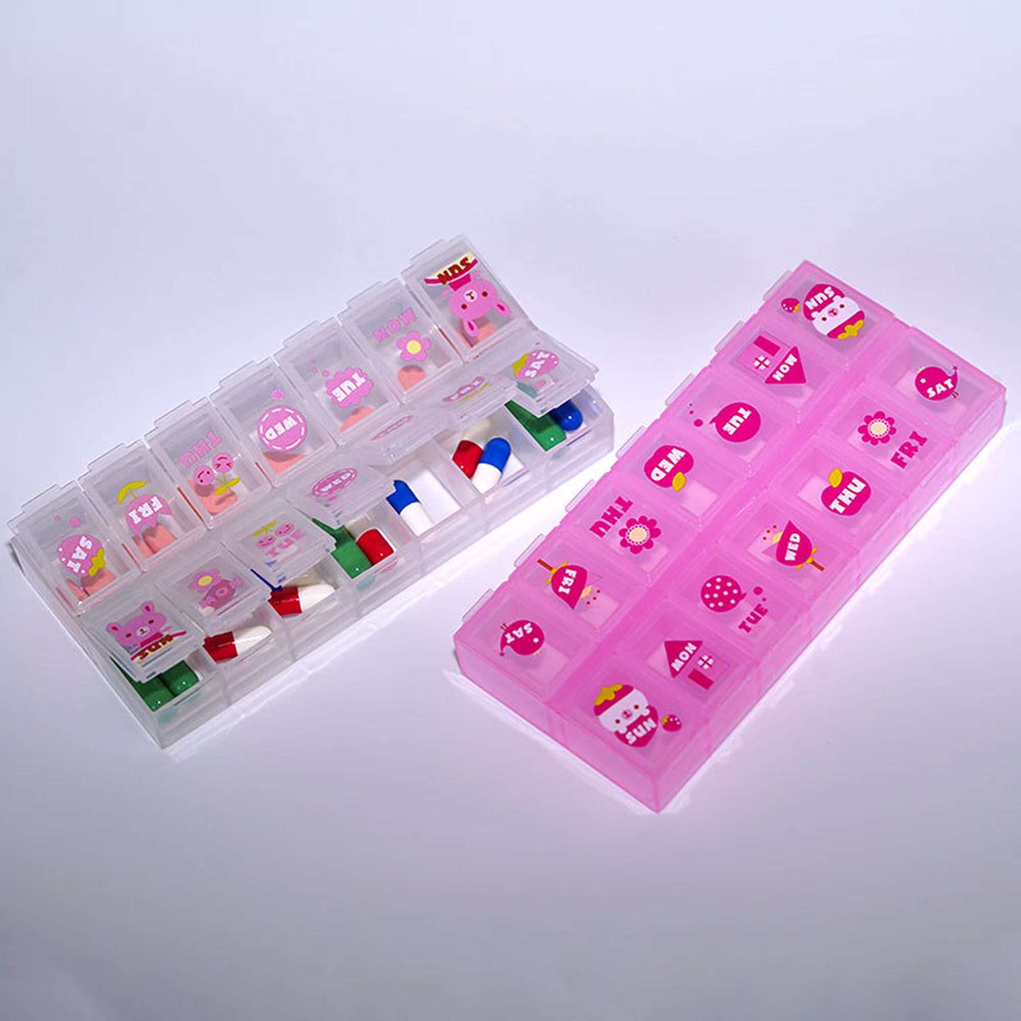 14 Grids Pill Case, Box Cute, Portable Box, Separated Sealed Medicine Storage, Organizer, Pill Travely