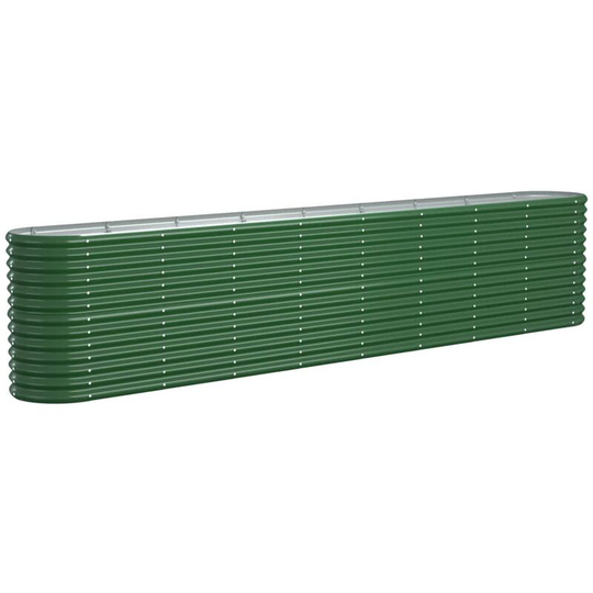 Vidaxl - Garden Planter Powder-coated Steel 332x40x68 cm Green Green