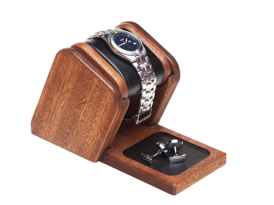 Wooden Desk Organizer Watch Stand Jewelry Tray Personalized Box Docking Station Case Display For Men Holder Gift Him