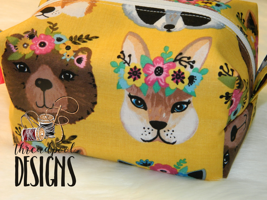 Woodland Animals Make Up/Accessory Bag Pencil Pouch